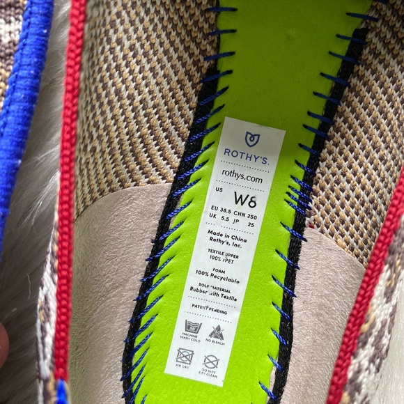 Rothy's Womens Mocha Spot Loafers Animal Leopard Print Slip Ons Size 8 - Picture 7 of 7